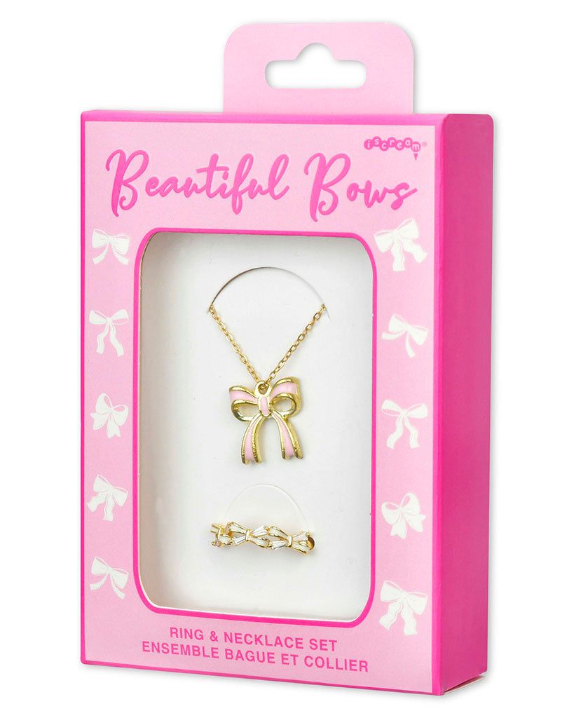 iscream Beautiful Bows Ring and Necklace Set