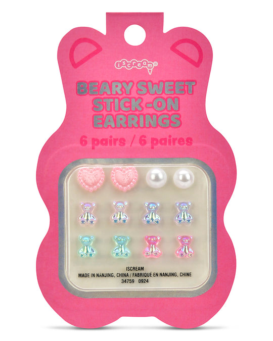 iscream Beary Sweet Stick-on Earrings