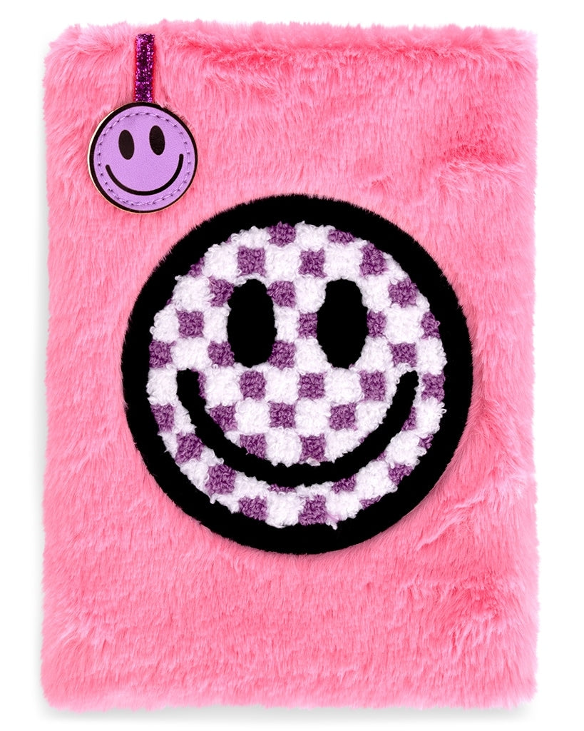 iscream Checkered Smiles Furry Journal - 724931 - Faux Fur / Chenille