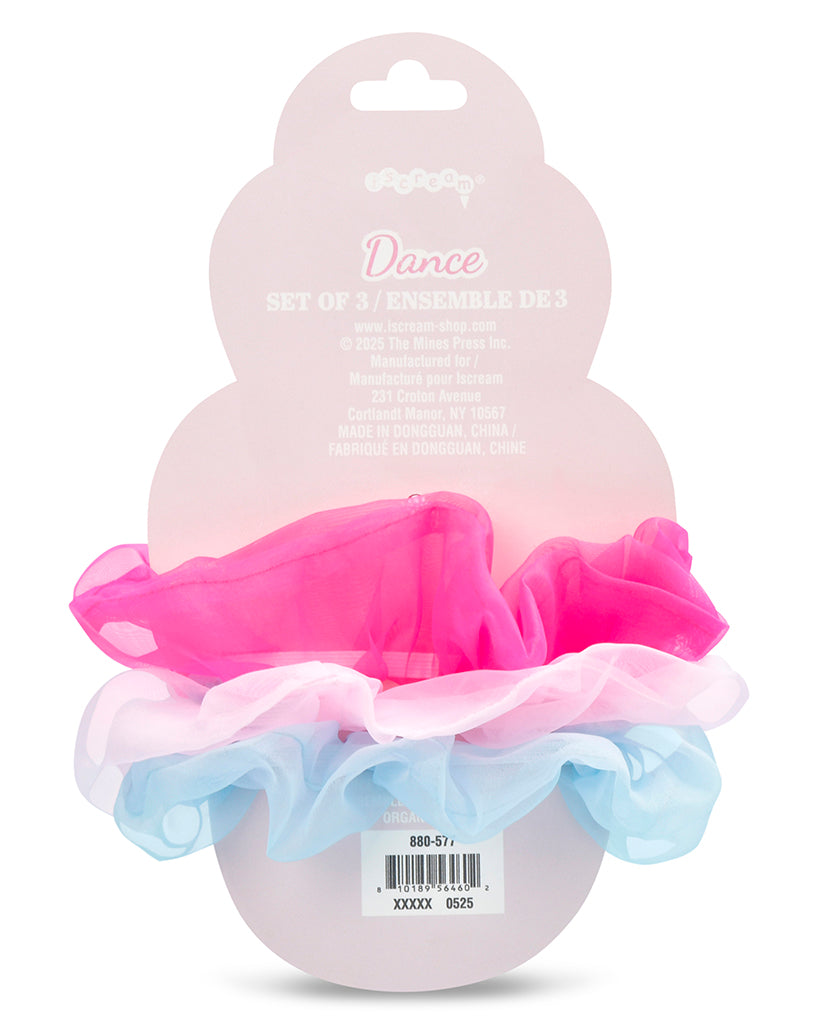 iscream Dance Organza Scrunchie Set
