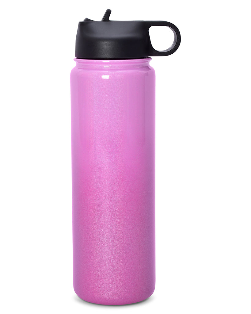 iscream Double-Wall Insulated Stainless Steel BPA Free Water Bottle - 870189 - Glitter Pink