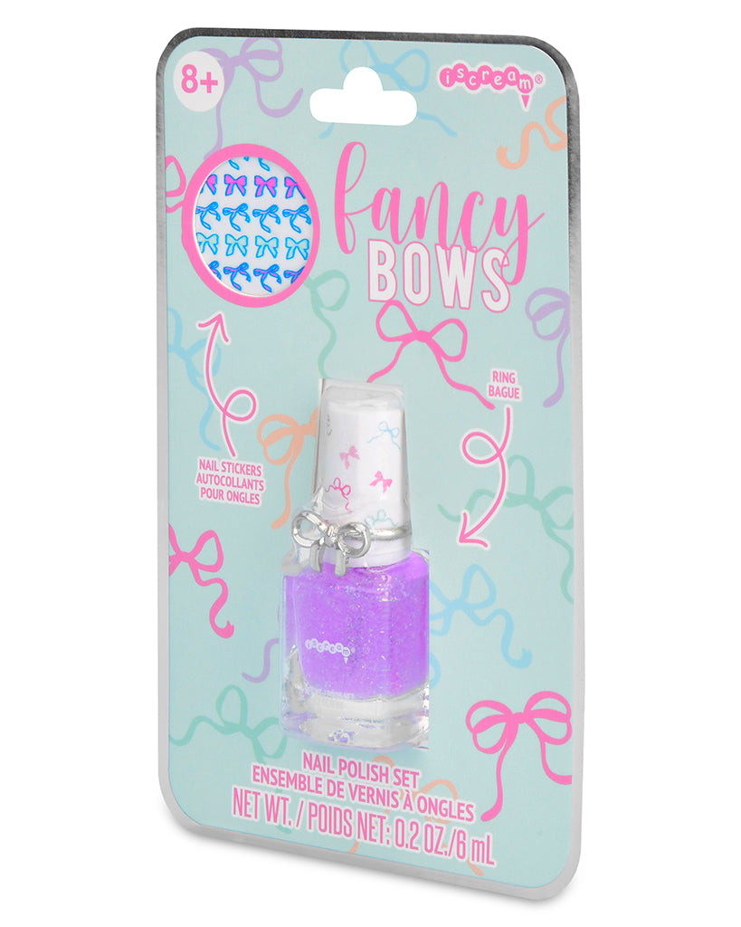 iscream Fancy Bows Nail Polish Ring Set