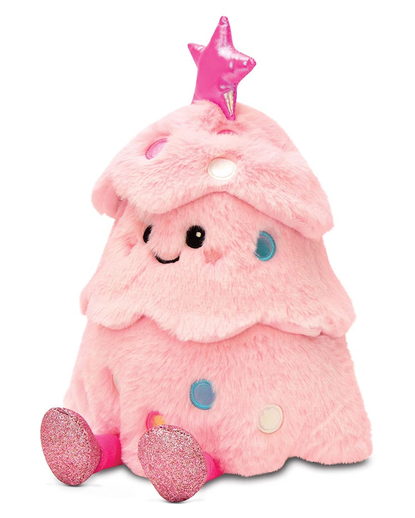 iscream Glitter Pink Christmas Tree Plush Toy
