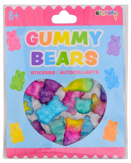 iscream Gummy Bears Puffy Holographic Stickers