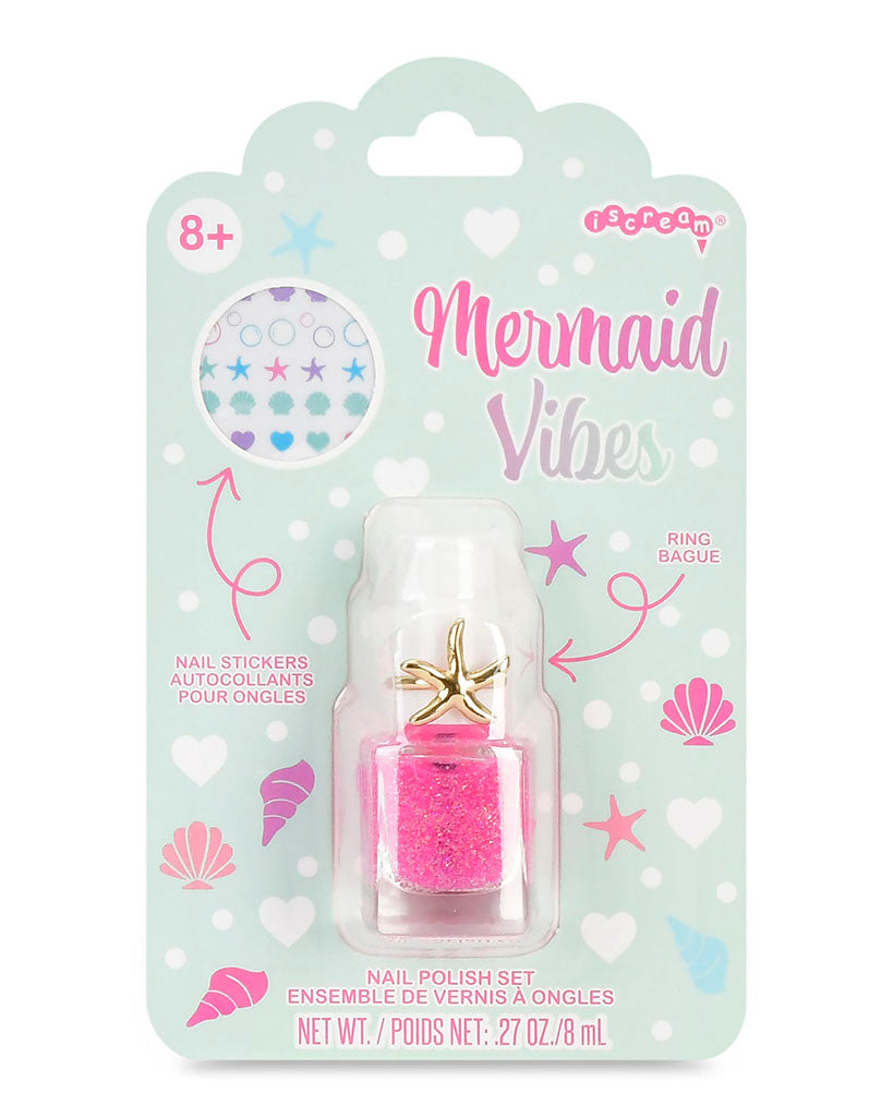 iscream Mermaid Vibes Nail Polish Ring Set