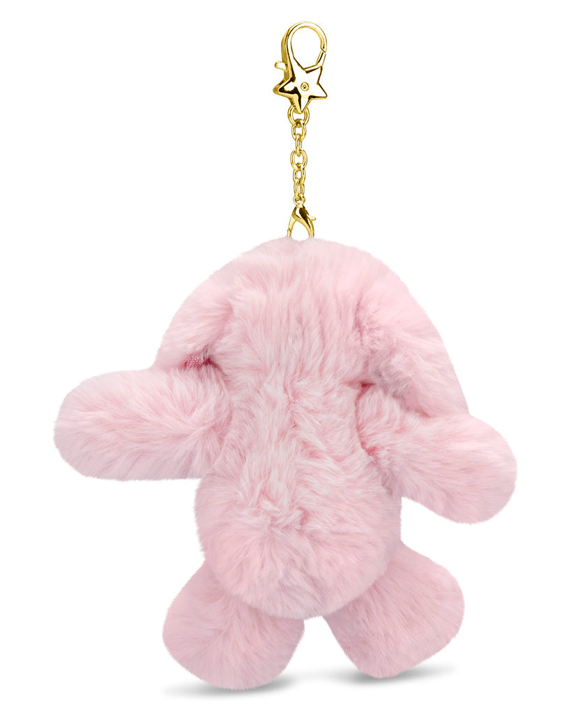 iscream Pink Bunny Bag Charm Metal Chain & Clip Keychain