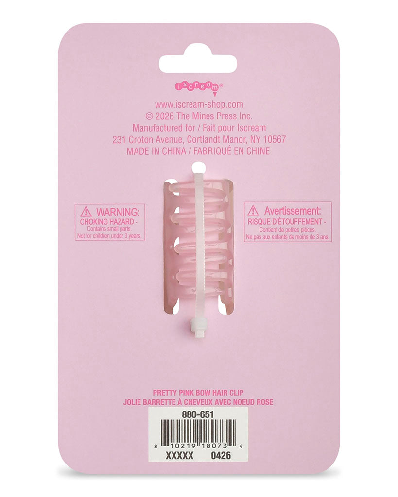 iscream Pretty Pink Bow Hair Clip