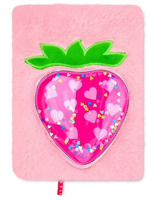 iscream Strawberry Love Furry Journal - 7241022 - Faux Fur / Confetti