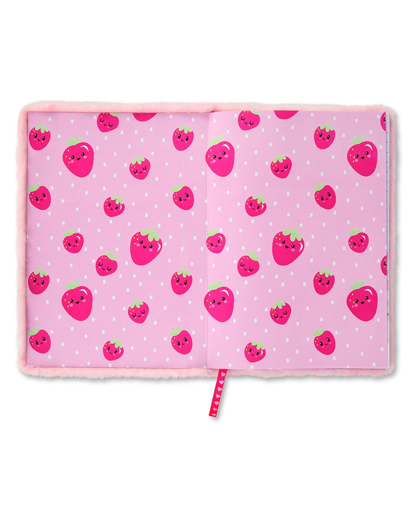 iscream Strawberry Love Furry Journal - 7241022 - Faux Fur / Confetti