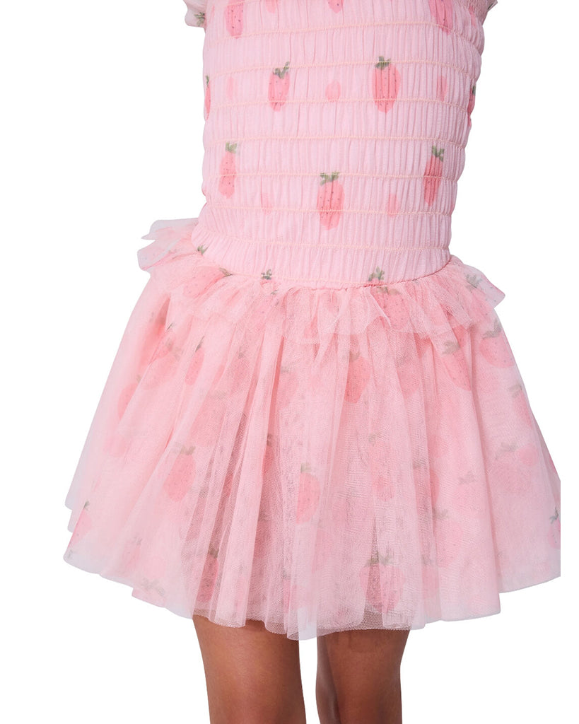 Capezio Shortcake Smocked Bodice Strawberry Print Camisole Tutu Ballet Dress - F12630C Girls