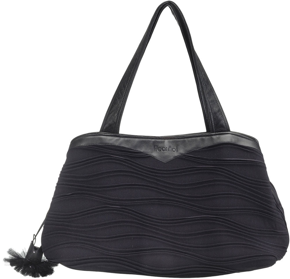 Wear Moi Wave Textured Leather Dance Bag - DIV 66 - Black - Accessories - Dance Bags - Dancewear Centre Canada
