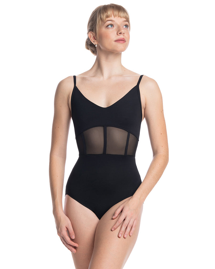 Ainsliewear Desiree Mesh Corset-Style Camisole Leotard - 1105ME Womens - Dancewear - Bodysuits &amp; Leotards - Dancewear Centre Canada