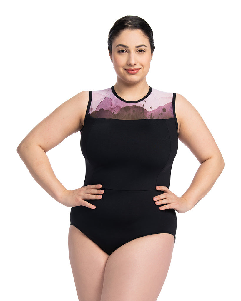 Ainsliewear Melanie with Print Leotard - 1133AU Womens - Aura Print