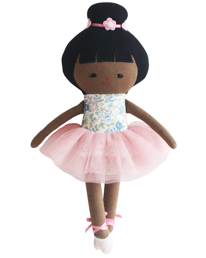 Alimrose Baby Ballerina Plush Doll 25cm - Blue Floral