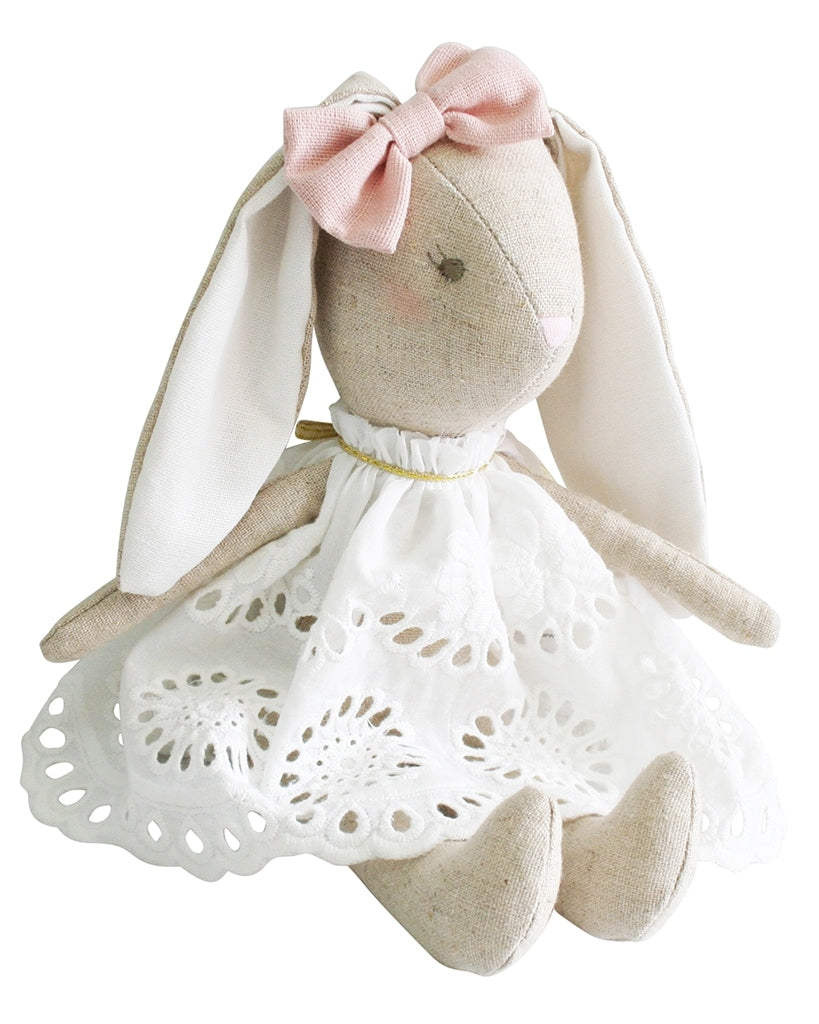 Alimrose Baby Broderie Bunny Plush Toy 25cm