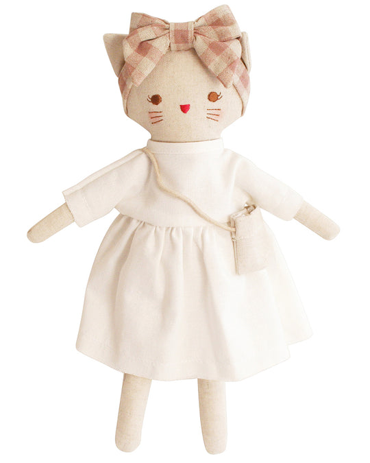 Alimrose Mini Lilly Kitty Plush Toy 26cm - Ivory Rose