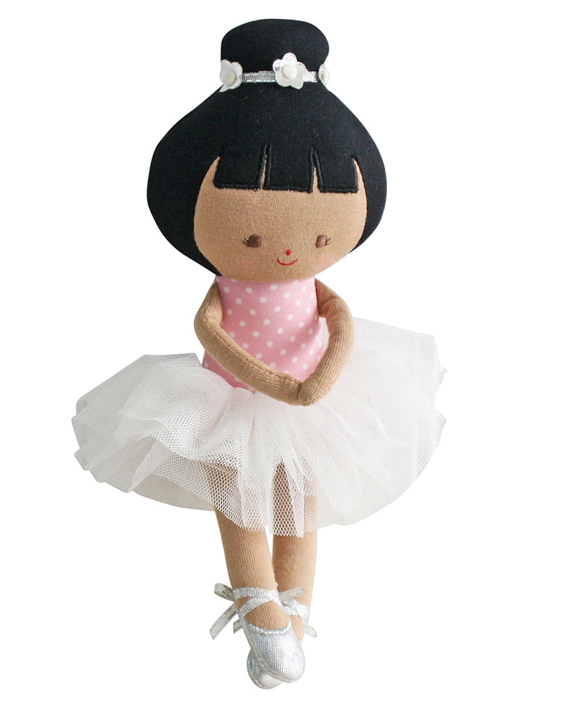 Alimrose Baby Ballerina Plush Doll 25cm - Pink Spot - Accessories - Dance Gifts - Dancewear Centre Canada