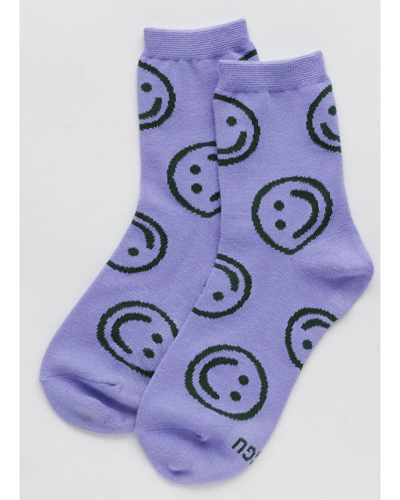 Baggu Crew Socks - Lavender Happy