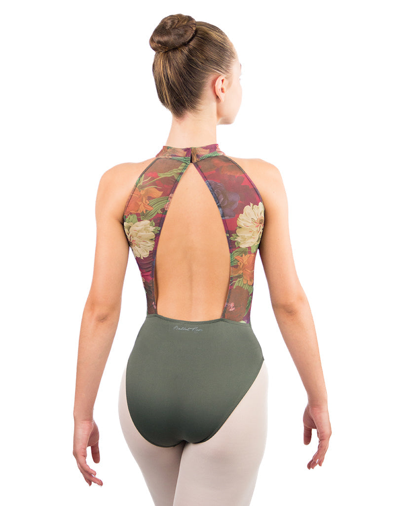 Ballet Rosa Avery High Neck Open Back Sleeveless Leotard - Womens - Floral Print - Dancewear - Bodysuits &amp; Leotards - Dancewear Centre Canada