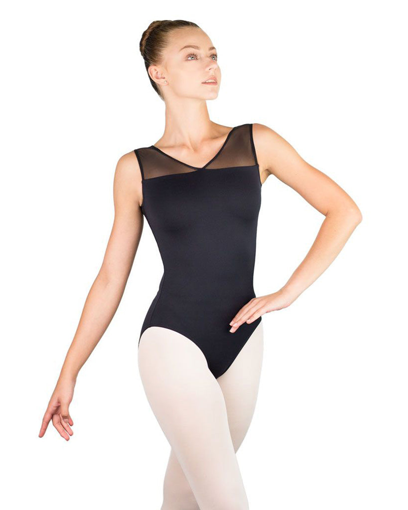 Ballet Rosa Crystale V-Neck Mesh Sleeveless Leotard - Womens - Dancewear - Bodysuits &amp; Leotards - Dancewear Centre Canada