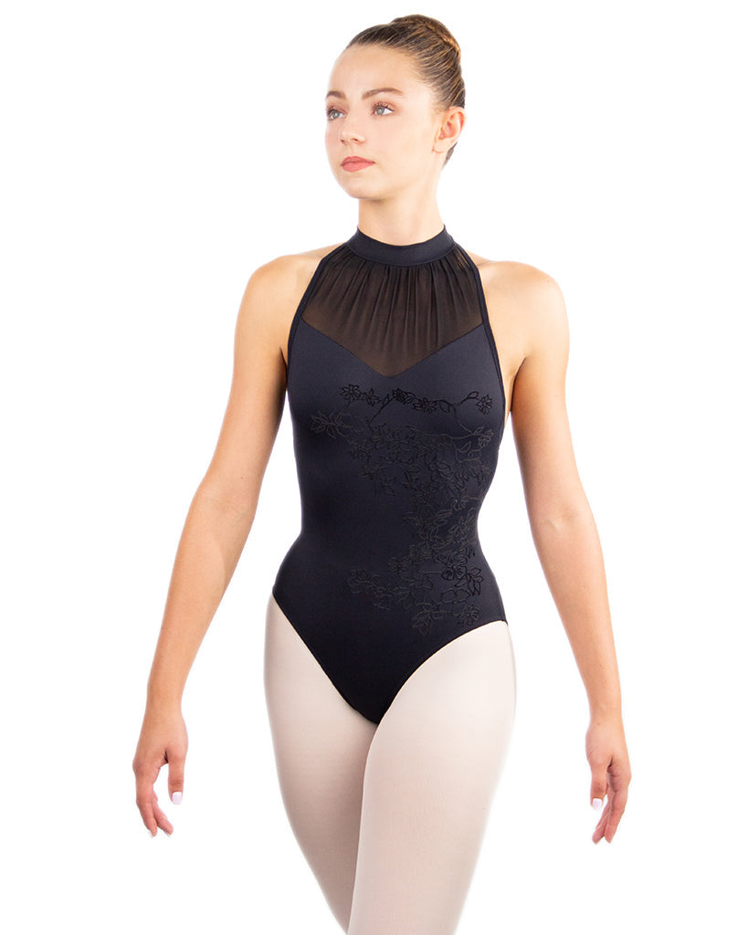 Ballet Rosa Edith Mesh Front Low Back Halter Leotard - Womens - Dancewear - Bodysuits &amp; Leotards - Dancewear Centre Canada