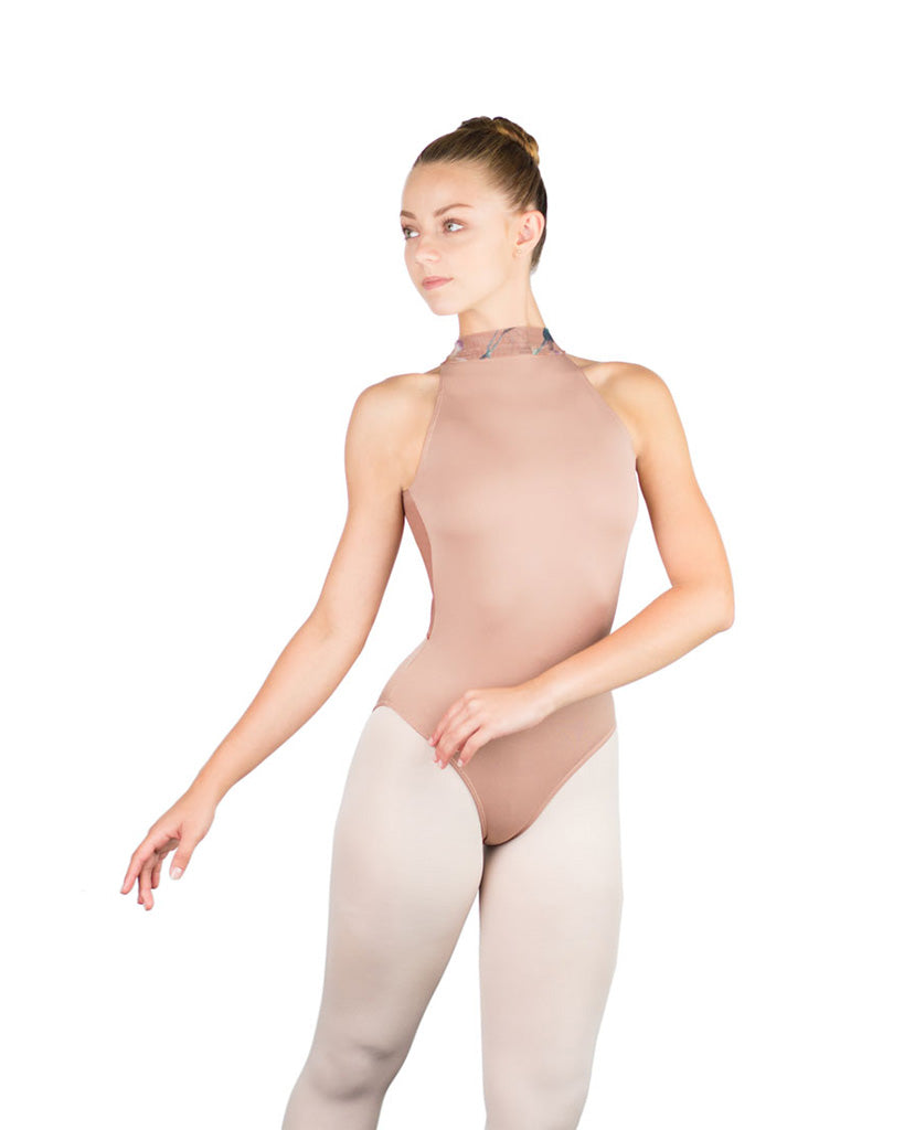 Ballet Rosa Riley High Neck Open Back Sleeveless Leotard - Womens - Floral Print - Dancewear - Bodysuits &amp; Leotards - Dancewear Centre Canada