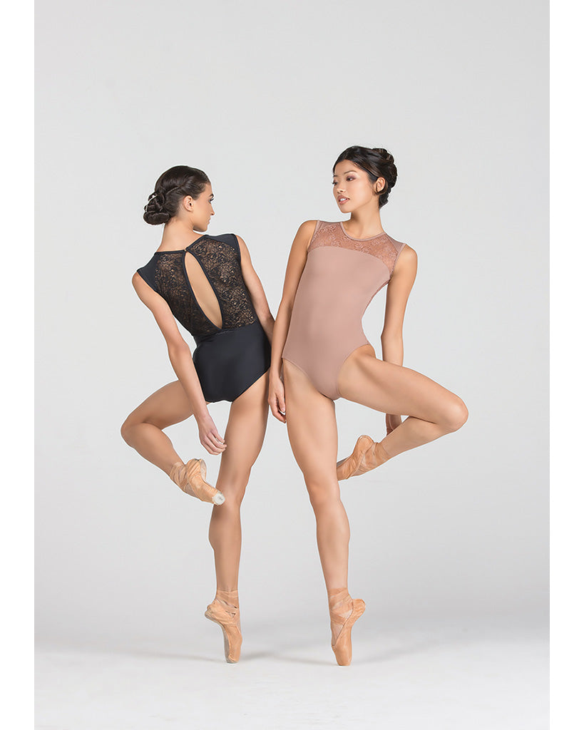 Ballet Rosa Rita Lace Panel Open Back Sleeveless Leotard - Womens - Dancewear - Bodysuits &amp; Leotards - Dancewear Centre Canada