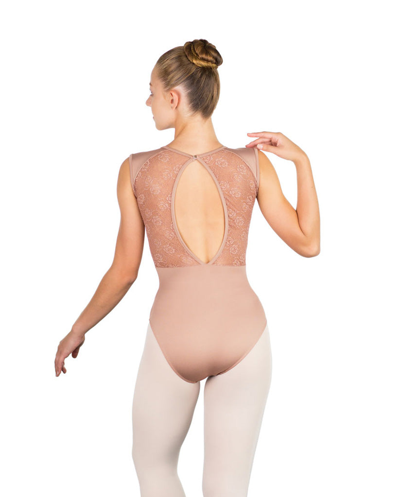 Ballet Rosa Rita Lace Panel Open Back Sleeveless Leotard - Womens - Dancewear - Bodysuits &amp; Leotards - Dancewear Centre Canada