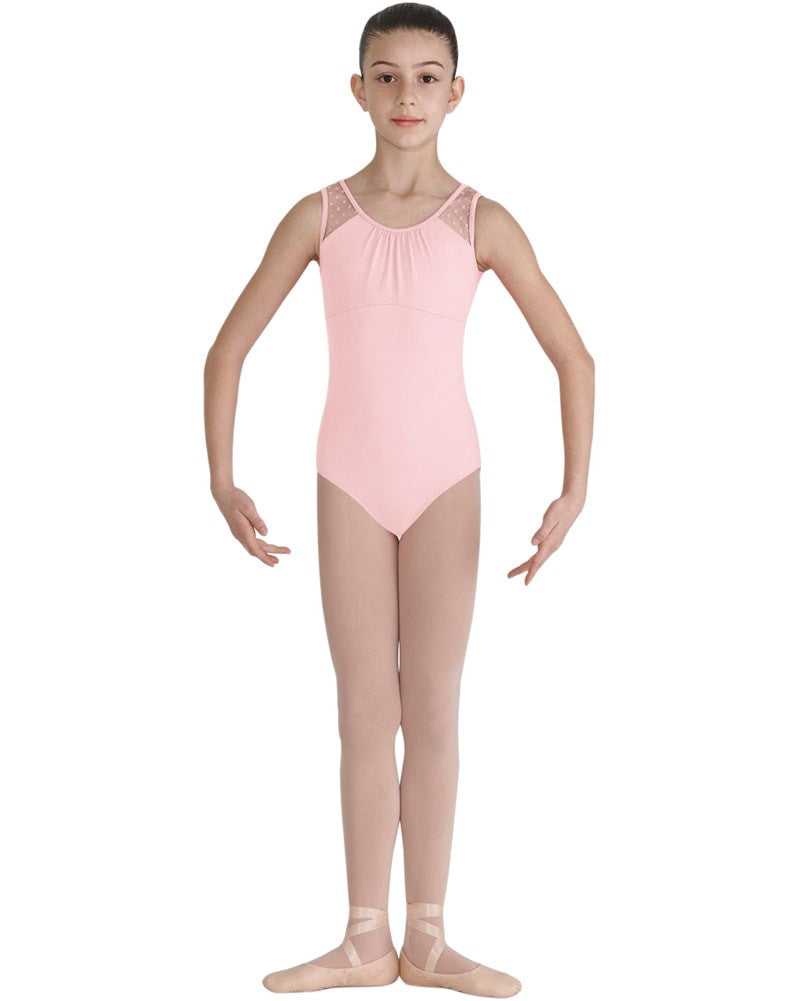 Bloch Miame Heart Mesh Back Tank Leotard - CL7905 Girls - Dancewear - Bodysuits &amp; Leotards - Dancewear Centre Canada