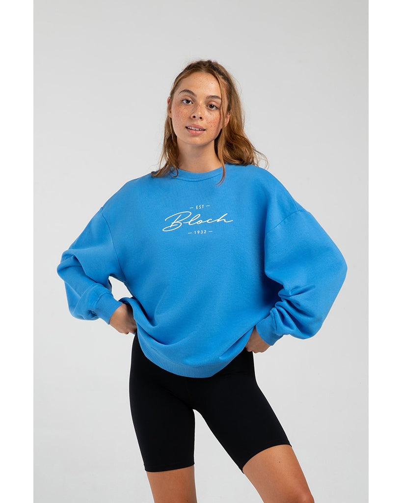 Bloch Off Duty Terry Oversized Crew Sweatshirt - JLW5008 Womens - Dancewear - Tops - Dancewear Centre Canada