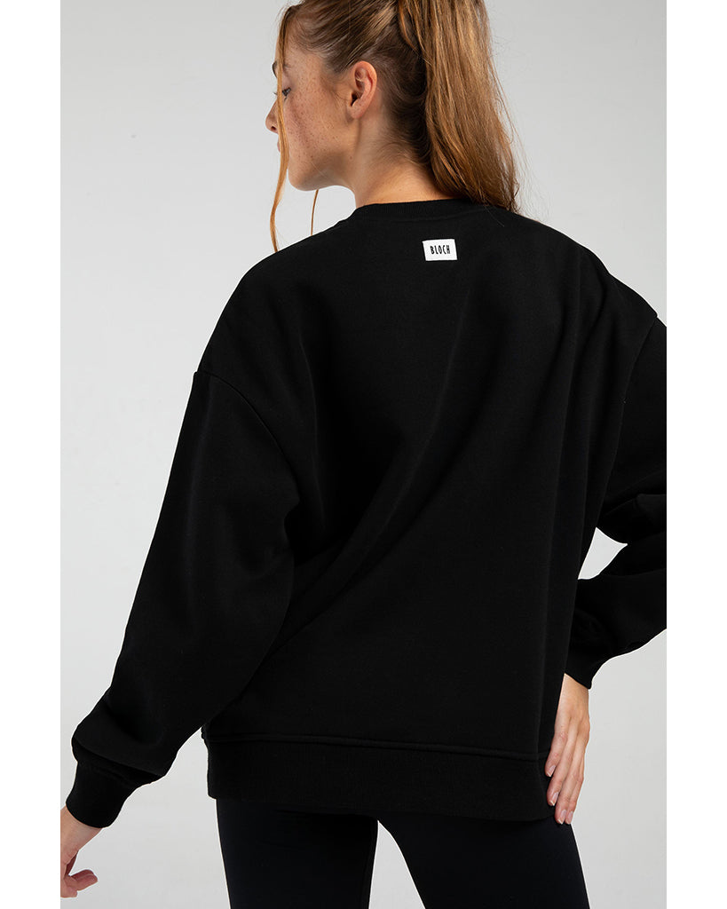 Bloch Off Duty Terry Oversized Crew Sweatshirt - JLW5008 Womens - Dancewear - Tops - Dancewear Centre Canada