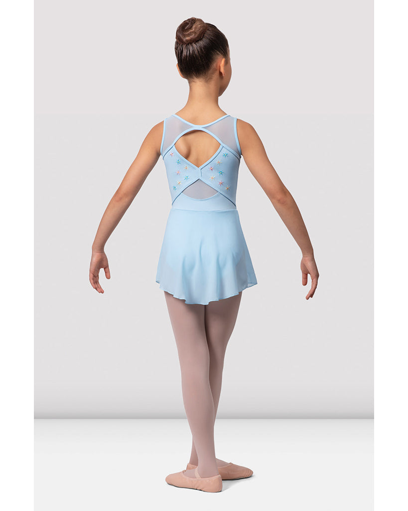 Bloch Suki Scoop Neck Flower Embroidered Cross Back Skirt Ballet Dress - CL9645 Girls - Dancewear - Dresses - Dancewear Centre Canada