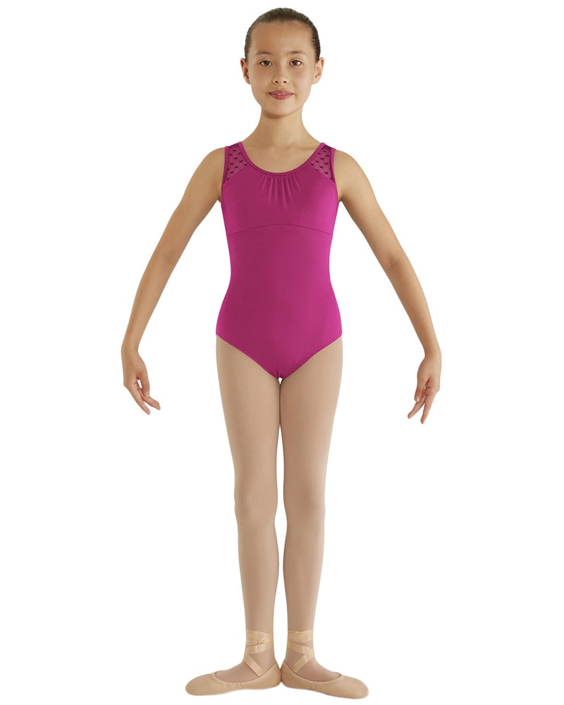 Bloch Miame Heart Mesh Back Tank Leotard - CL7905 Girls - Dancewear - Bodysuits &amp; Leotards - Dancewear Centre Canada