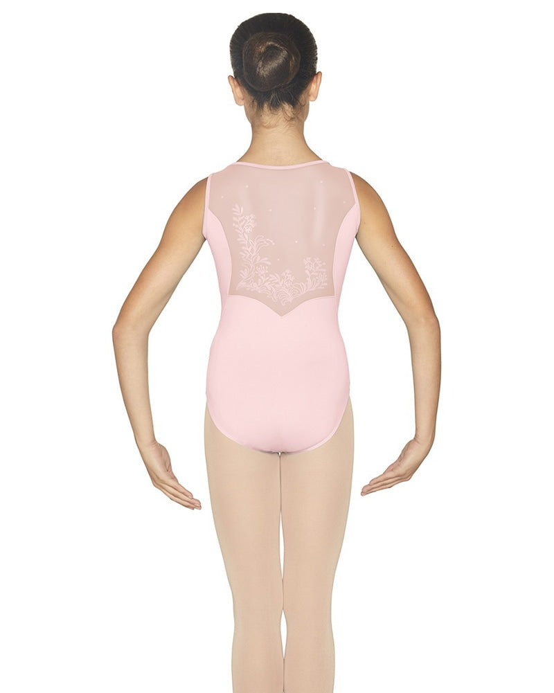 Bloch Flock Mesh Back Tank Leotard - CL5565 Girls - Dancewear - Bodysuits &amp; Leotards - Dancewear Centre Canada