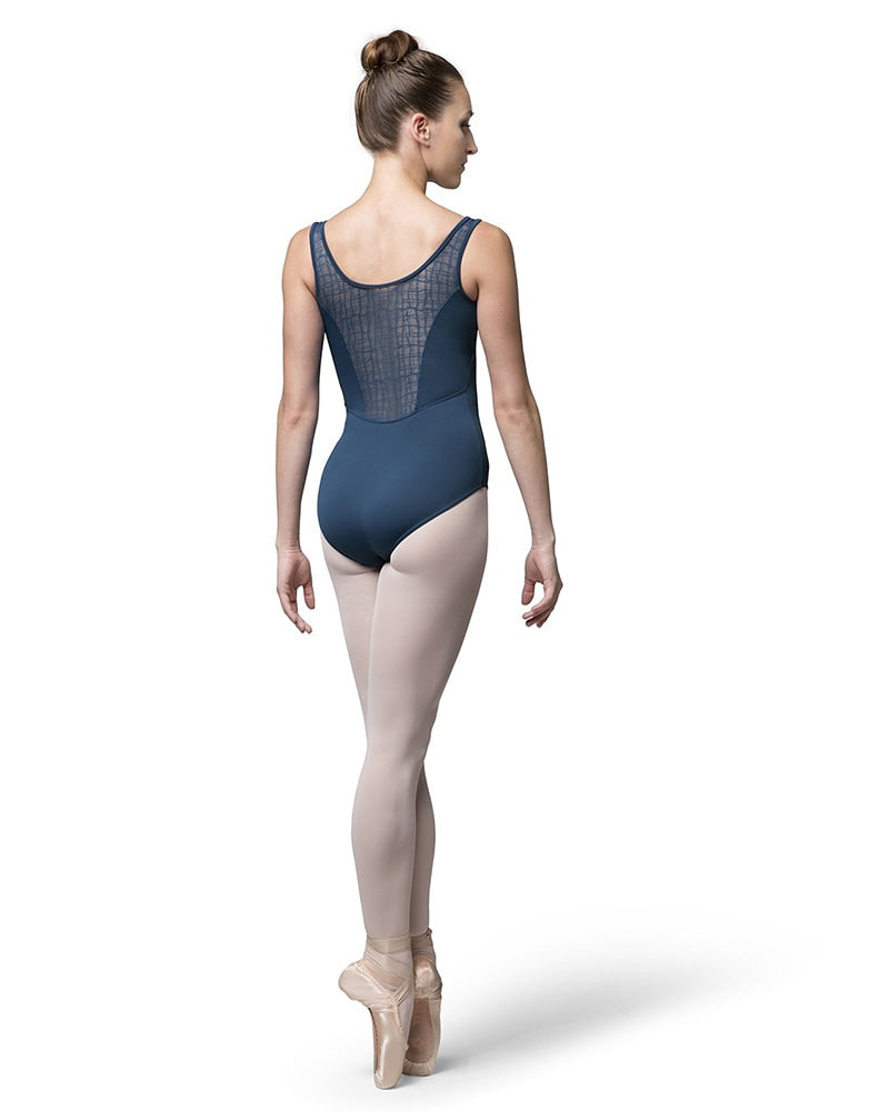 Bloch Darby Check Mesh Paneled Tank Leotard - L8955 Womens - Dancewear - Bodysuits &amp; Leotards - Dancewear Centre Canada
