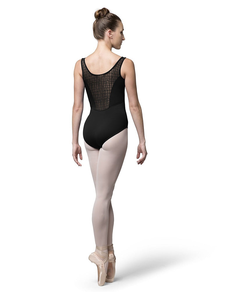 Bloch Darby Check Mesh Paneled Tank Leotard - L8955 Womens - Dancewear - Bodysuits &amp; Leotards - Dancewear Centre Canada
