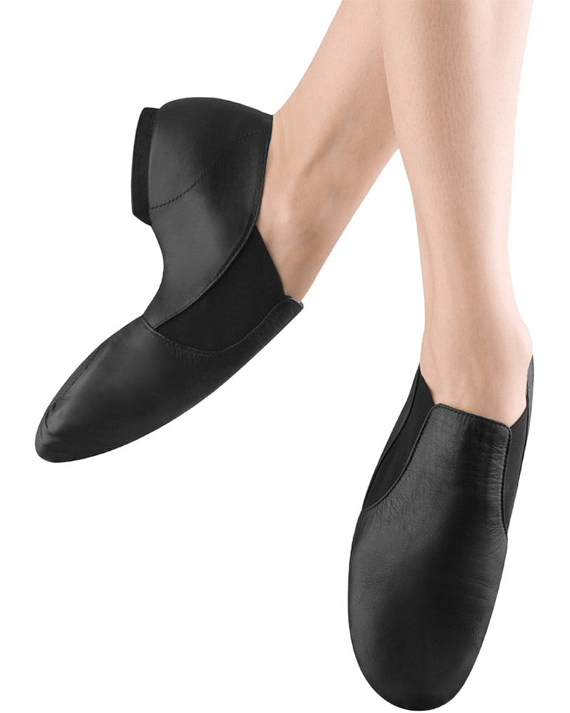 Bloch Elasta Bootie Slip On Leather Jazz Shoes - S0499G Girls/Boys Dance Shoes - Jazz Shoes Bloch Black 10 Medium Dancewear Centre Canada
