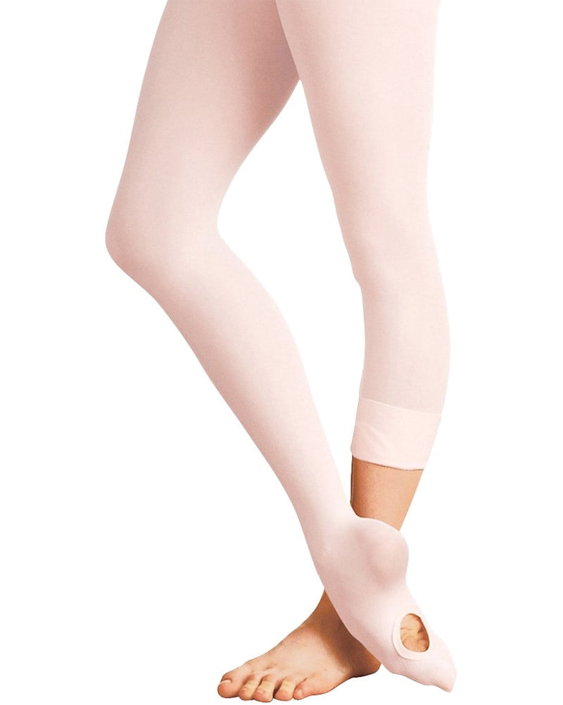 Body Wrappers A31 Women's Total Stretch Convertible Tights – Footed Or Footless, Run Guard, Moisture-Wicking