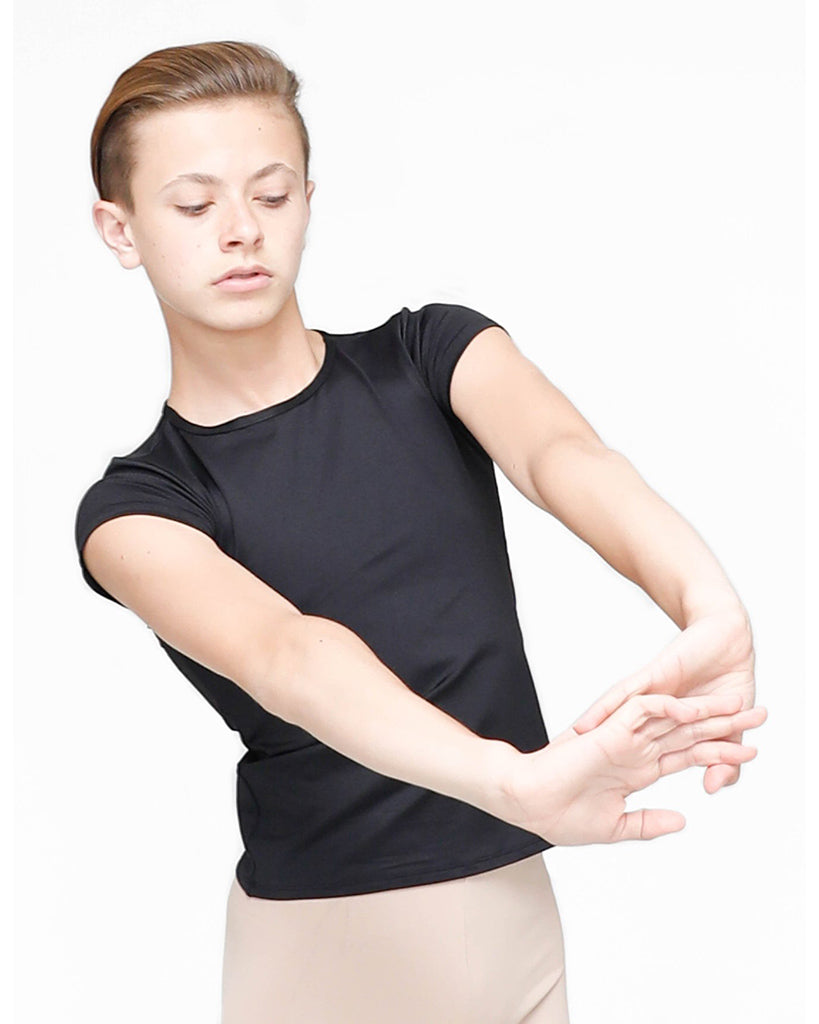 Body Wrappers Fitted Stretch Protech T-Shirt - B400 Boys Dancewear - Men&#39;s &amp; Boys Body Wrappers Black 5/6  Dancewear Centre Canada
