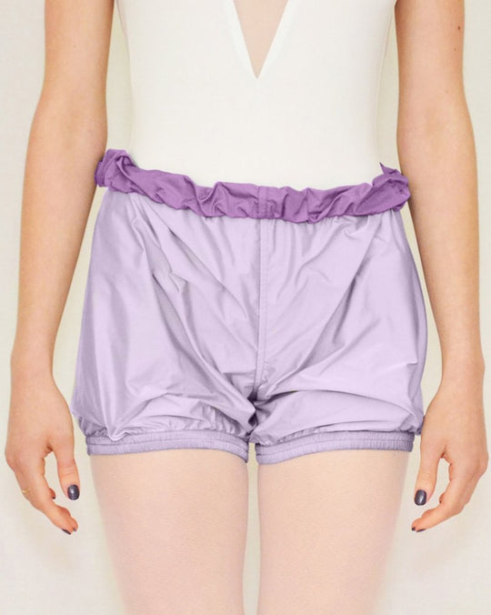 Bullet Pointe Ripstop Reversible Warmup Dance Shorts - Womens - Purple Cloud/Plum