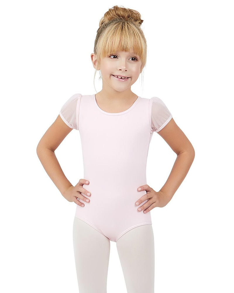 Capezio Mesh Puff Sleeve Leotard - 11311C Girls - Dancewear - Bodysuits & Leotards - Dancewear Centre Canada
