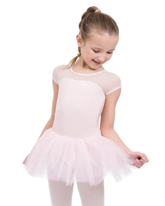 Capezio Short Sleeve Keyhole Back Ballet Tutu Dress - 11394C Girls