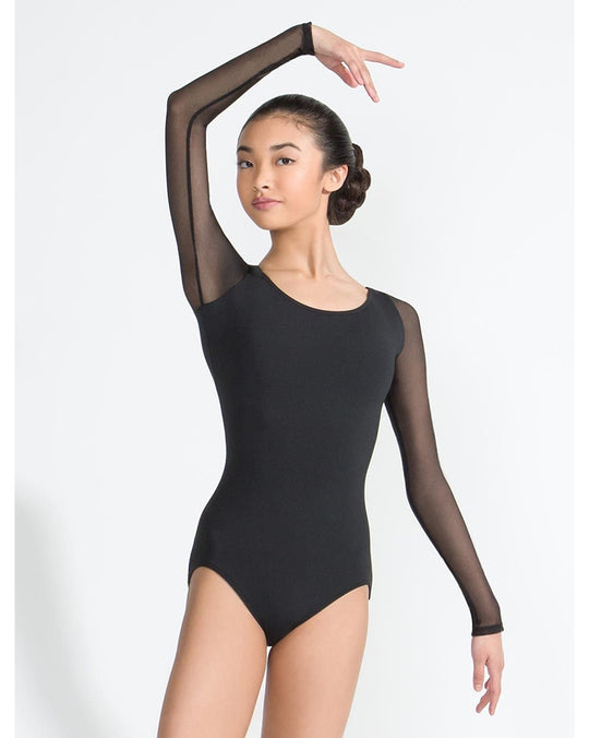 Capezio Strappy Back Mesh Long Sleeve Leotard - MC832W Womens