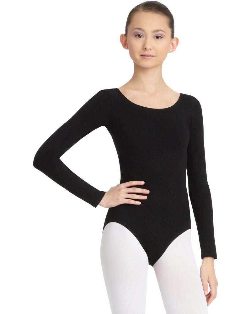 Capezio Classic Cotton Long Sleeve Leotard - CC450C Girls - Dancewear - Bodysuits &amp; Leotards - Dancewear Centre Canada