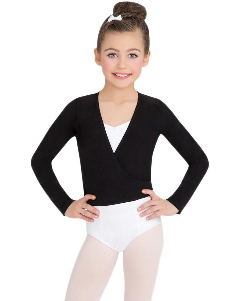 Capezio Classic Long Sleeve Wrap Top - CC850C Girls - Dancewear - Tops - Dancewear Centre Canada