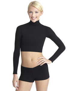 Capezio Team Basic Turtleneck Long Sleeve Crop Top TB107 Womens Dancewear Centre