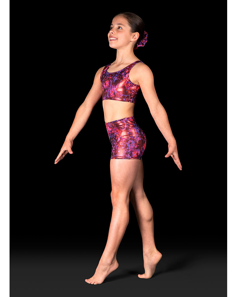 Dynami Gymnastic Short - GB242C Girls - Tie Dye Print - Dancewear