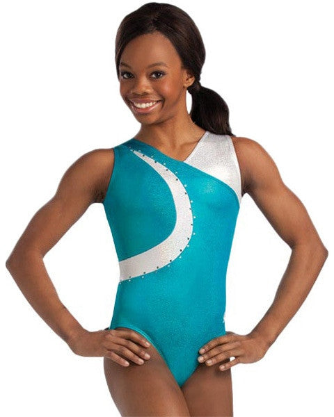 GK Elite Sparkle Gymnastic Tank Leotard - 3696 Womens - Boomerang Print