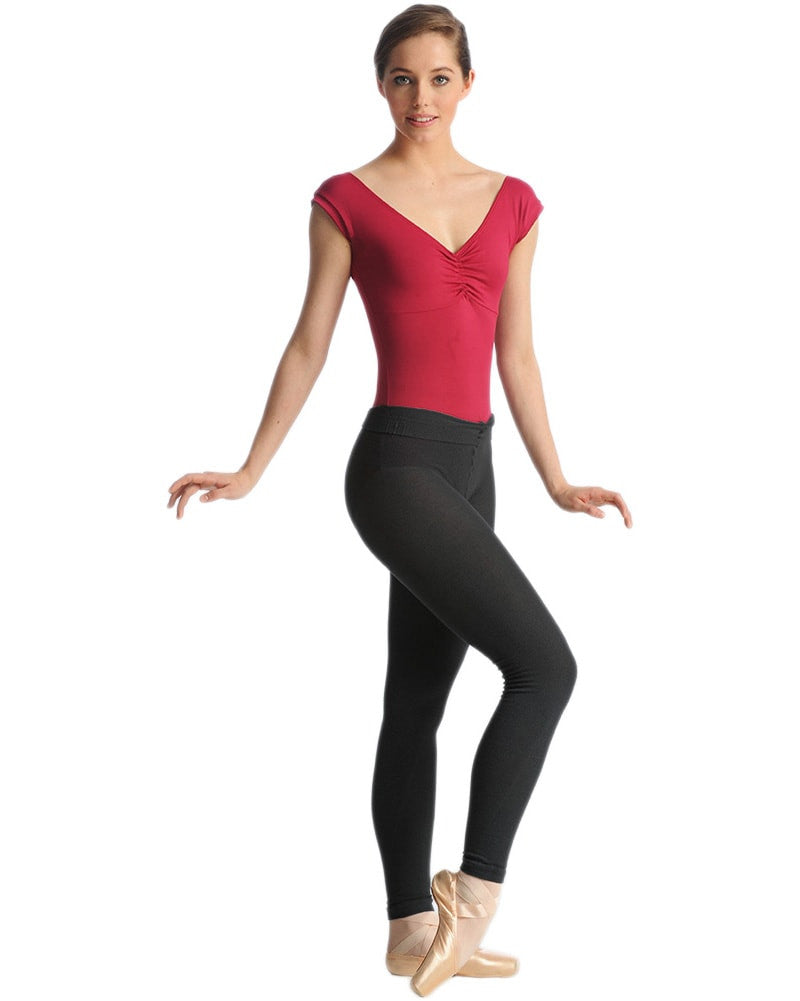 Gaynor Minden Knit Footless Sweater Warm Up Dance Tights - Womens