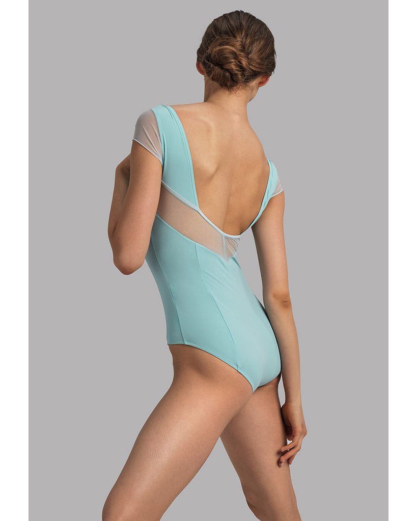 Grishko Effie Pinch Front Scoop Back Mesh Cap Sleeve Leotard - DA2003/2MP Womens - Dancewear - Bodysuits &amp; Leotards - Dancewear Centre Canada